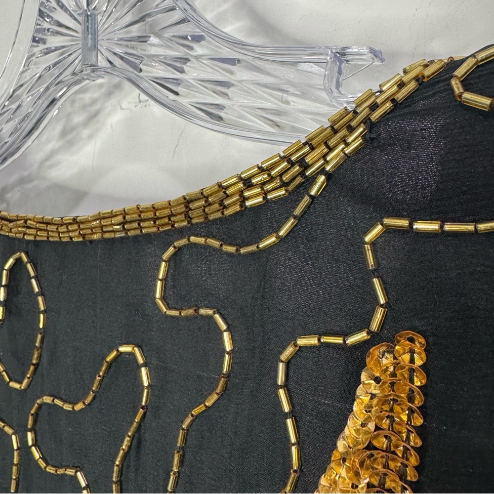 Vintage Laurence Kazar New York Hand Beaded 100% Silk Blouse - Picture 11 of 13